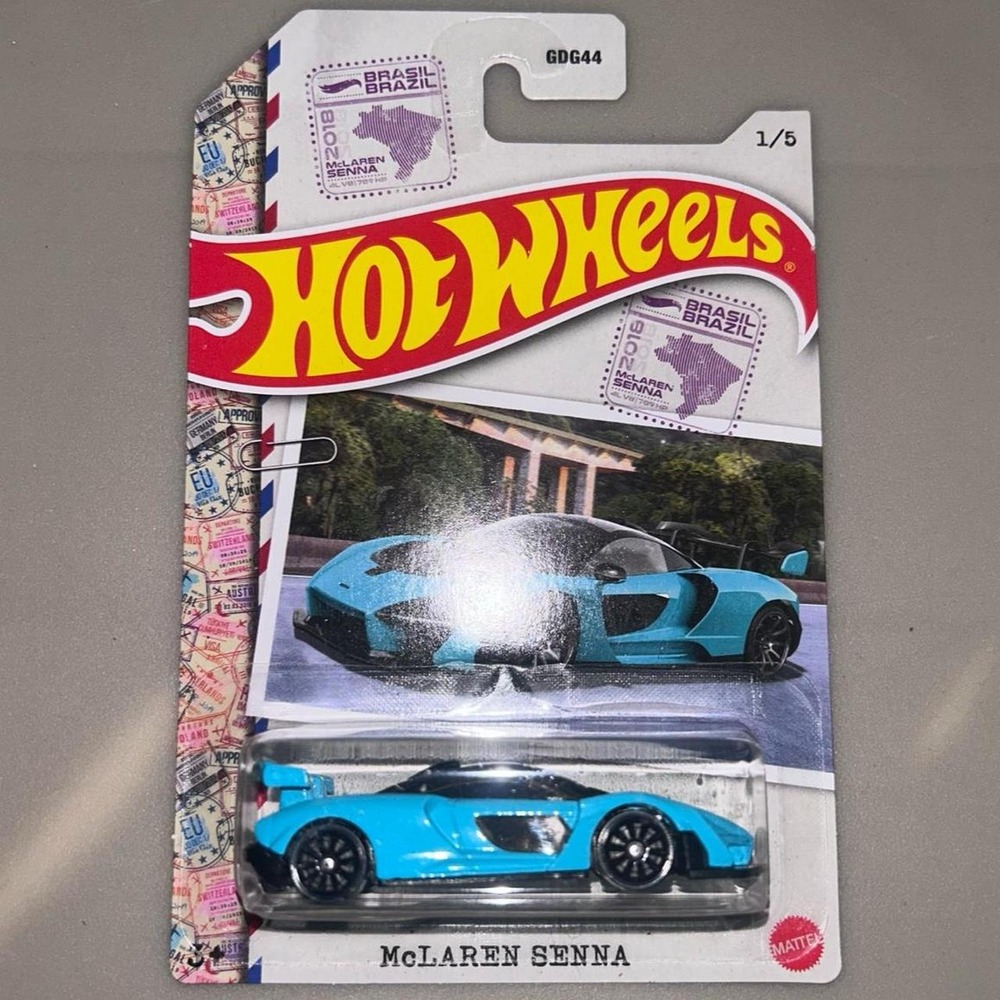 Rare Hot Wheels McLaren Senna Blue Diecast 1/64 Scale Car